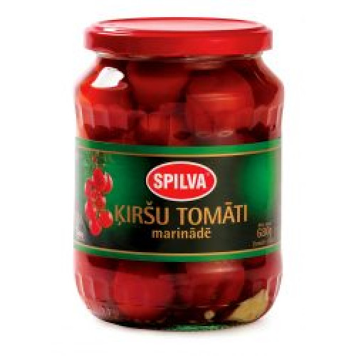 Latvian cherry tomatoes SPILVA in marinade, 680g Latvian cherry tomatoes SPILVA in marinade, 680g