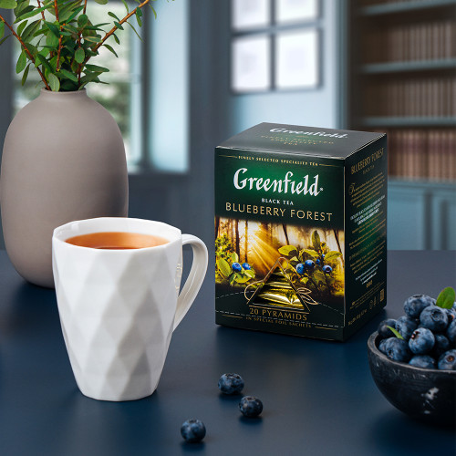 Чай черный Greenfield "Blueberry forest" в 20 пирамидках по 2г Чай черный Greenfield "Blueberry forest" в 20 пирамидках по 2г
