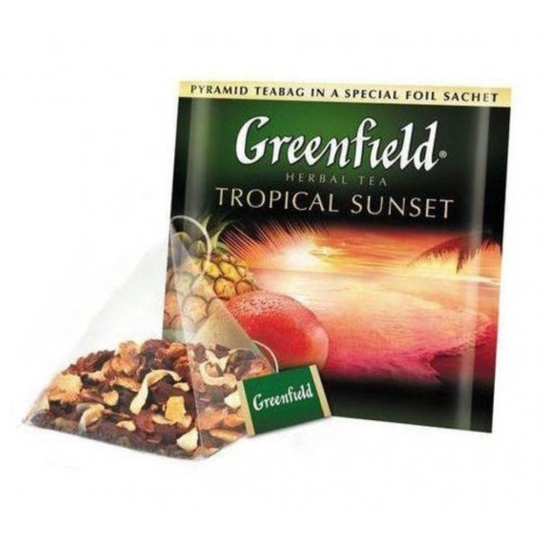 Чайний фруктовий напій Greenfield "Tropical Sunset" в 20 пірамідках по 1.8г
